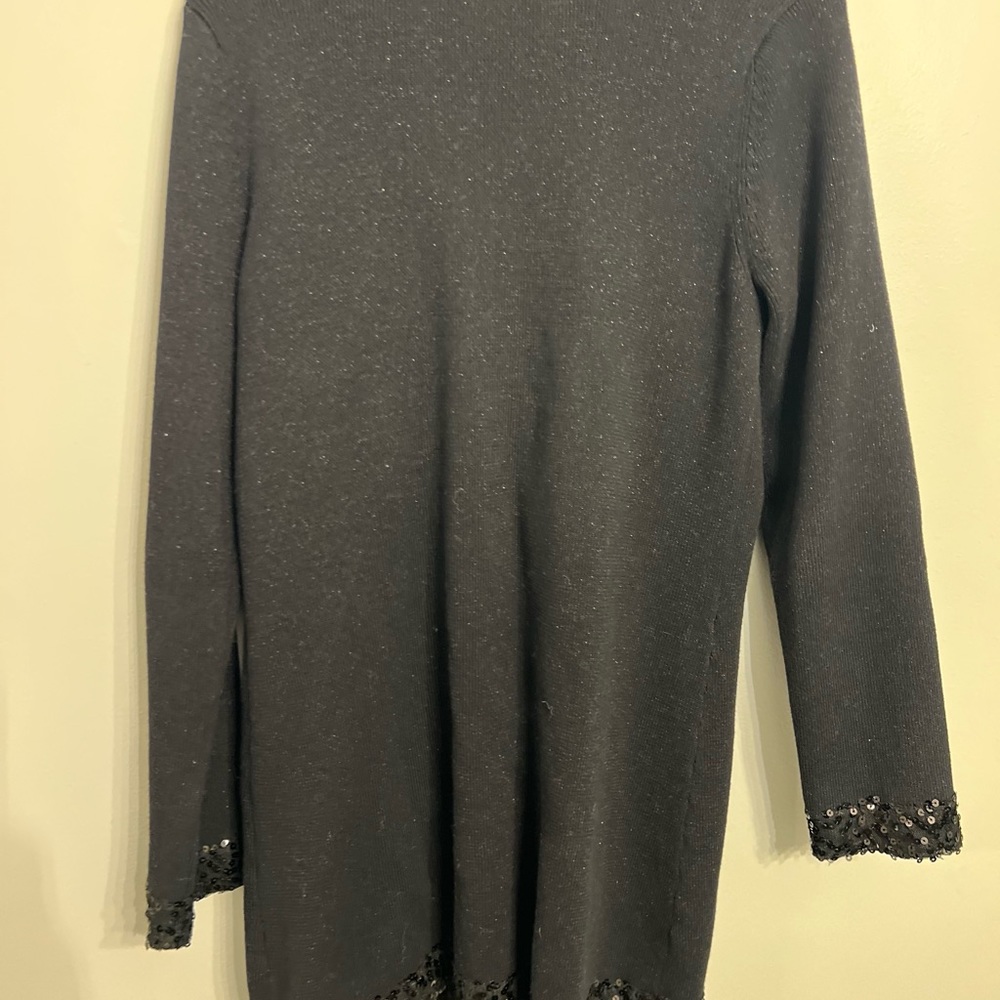 Dana Buchman Women's Black Open Front Cardigan Long Sleeve Size M - Picture 4 of 5